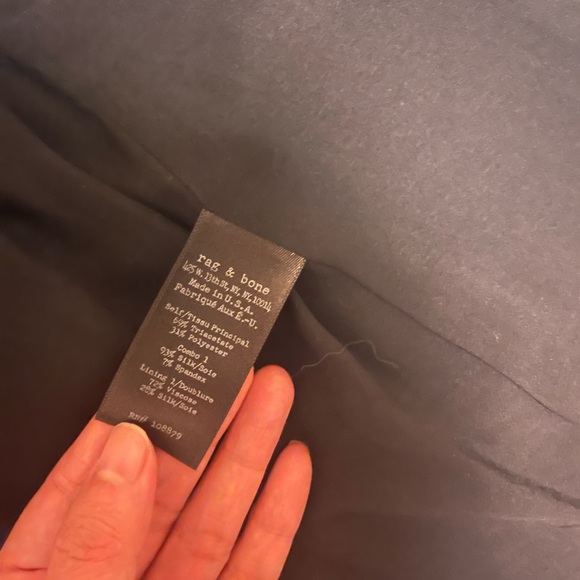 Rag & Bone Blazer Size S Blue Button Front Jacket Navy - Picture 6 of 6